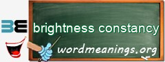 WordMeaning blackboard for brightness constancy